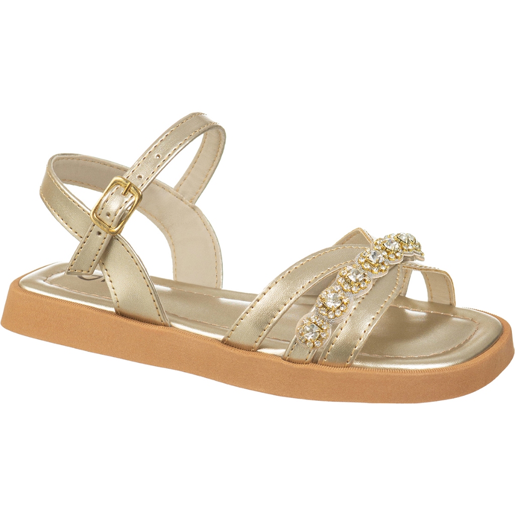 Sandália Feminina Infantil Flatform Rasteira Tira Pedraria Brilho Menina Fashion Confortável Moda em Oferta na Shopee