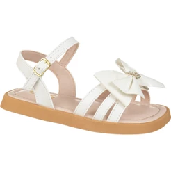 Sandália Feminina Infantil Flatform Rasteira Laço Strass Brilho Menina Fashion Confortável Moda