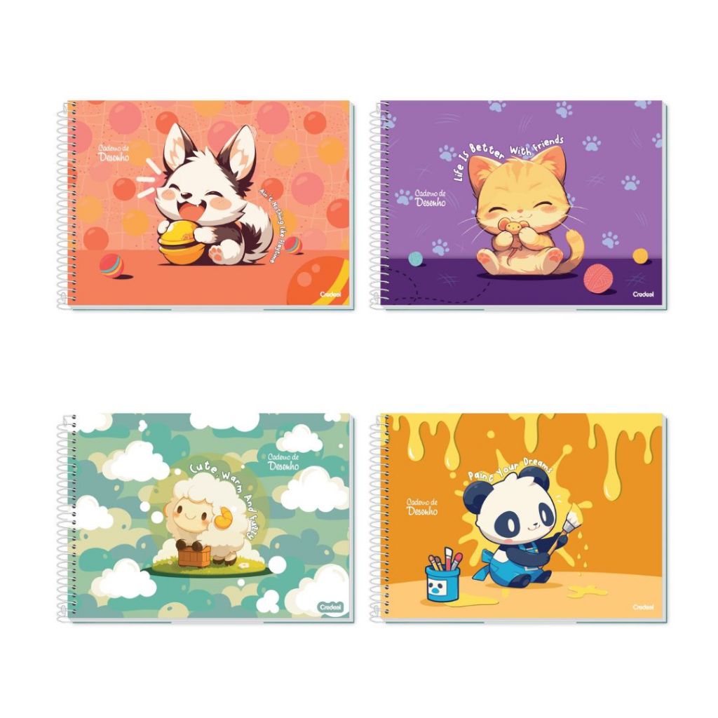 Caderno Desenho Capa Dura 80 Fls My Collection Red Credeal em Oferta na Shopee