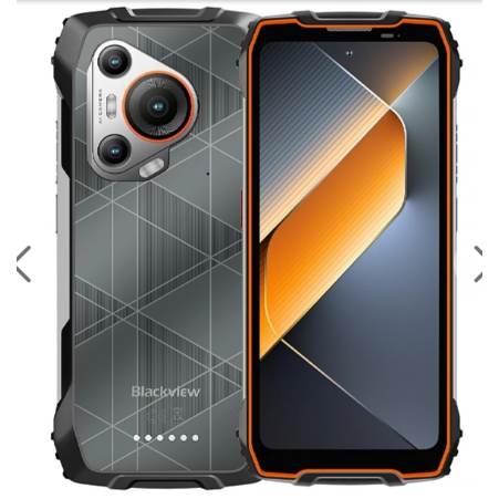 Celular Blackview BL7000 5G NFC Dual SIM de 256GB 8GB RAM de 6.78" 50+20MP 32MP - Preto Laranja