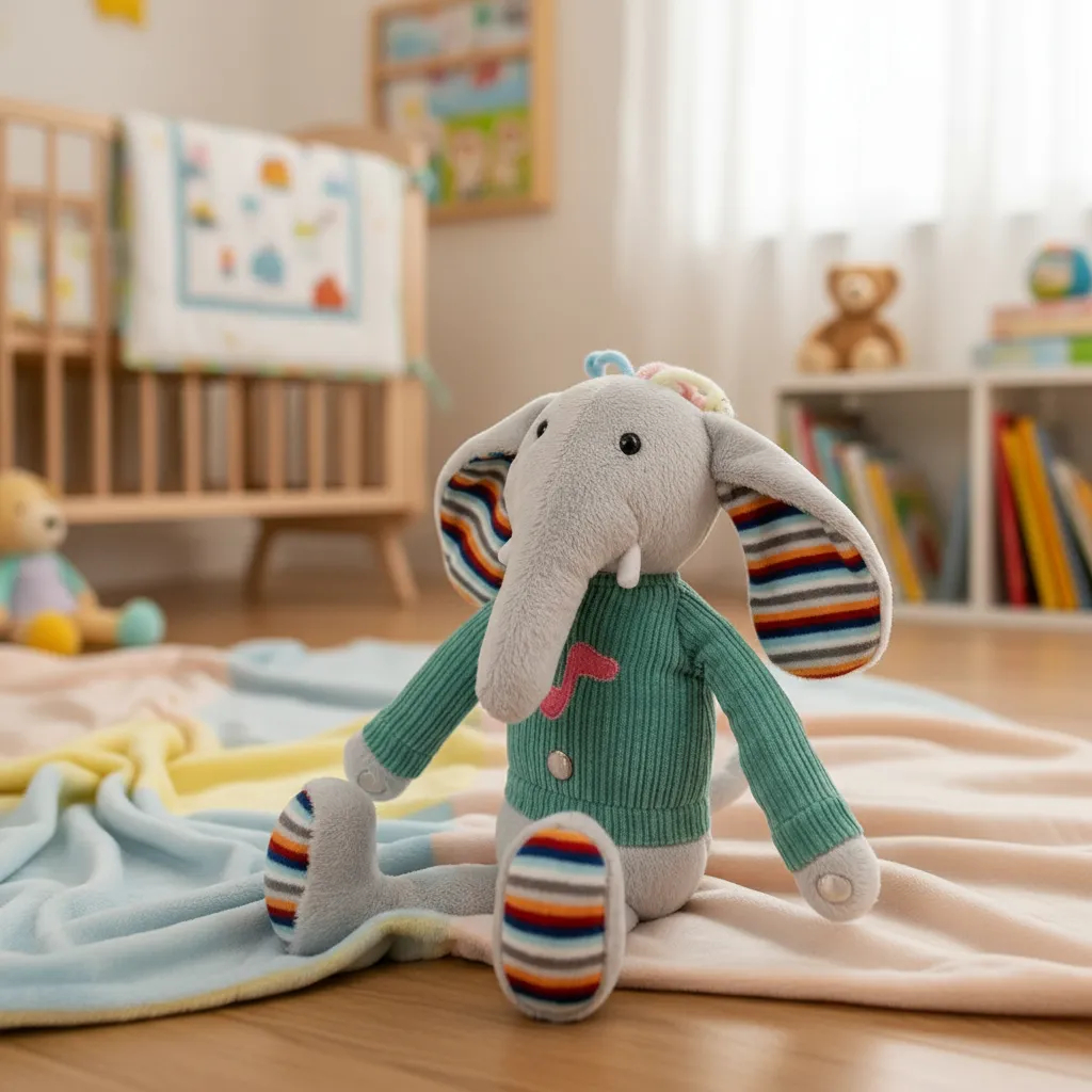 Elefante Musical Interativo Com Som Luz Sensor Toque Pelúcia Educativa Infantil 3+ Brinquedo