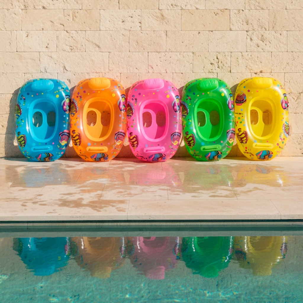 Boia Baby Fundo do Mar - Inflável Com Assento para os pés e apoio para as costas. Inmetro em Oferta na Shopee