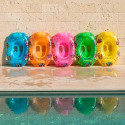 Boia Baby Fundo do Mar - Inflável Com Assento para os pés e apoio para as costas. Inmetro
