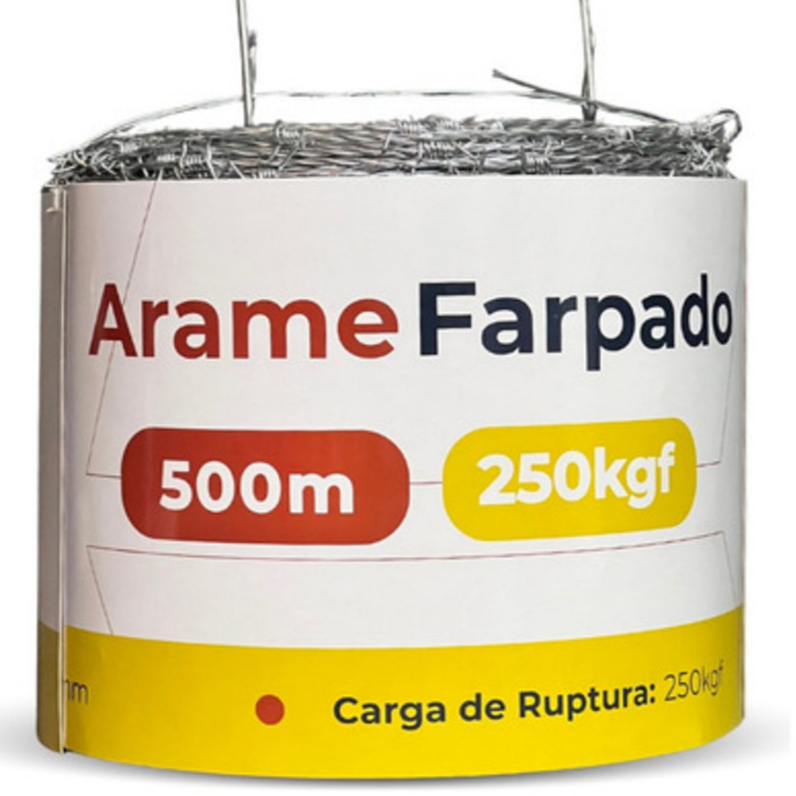 Arame Farpado Makrometal 500m Galvanizado Cerca Rural Forte Gado Alta Resistência em Oferta na Shopee