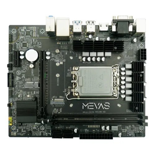 Placa Mãe Lga1700 Chipset Intel H610 Lan 1000 Ddr4 Usb 64gb Preto