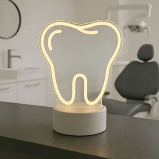 Luminária Dente Para Presente Dentista Decoração 1664 em Oferta na Shopee