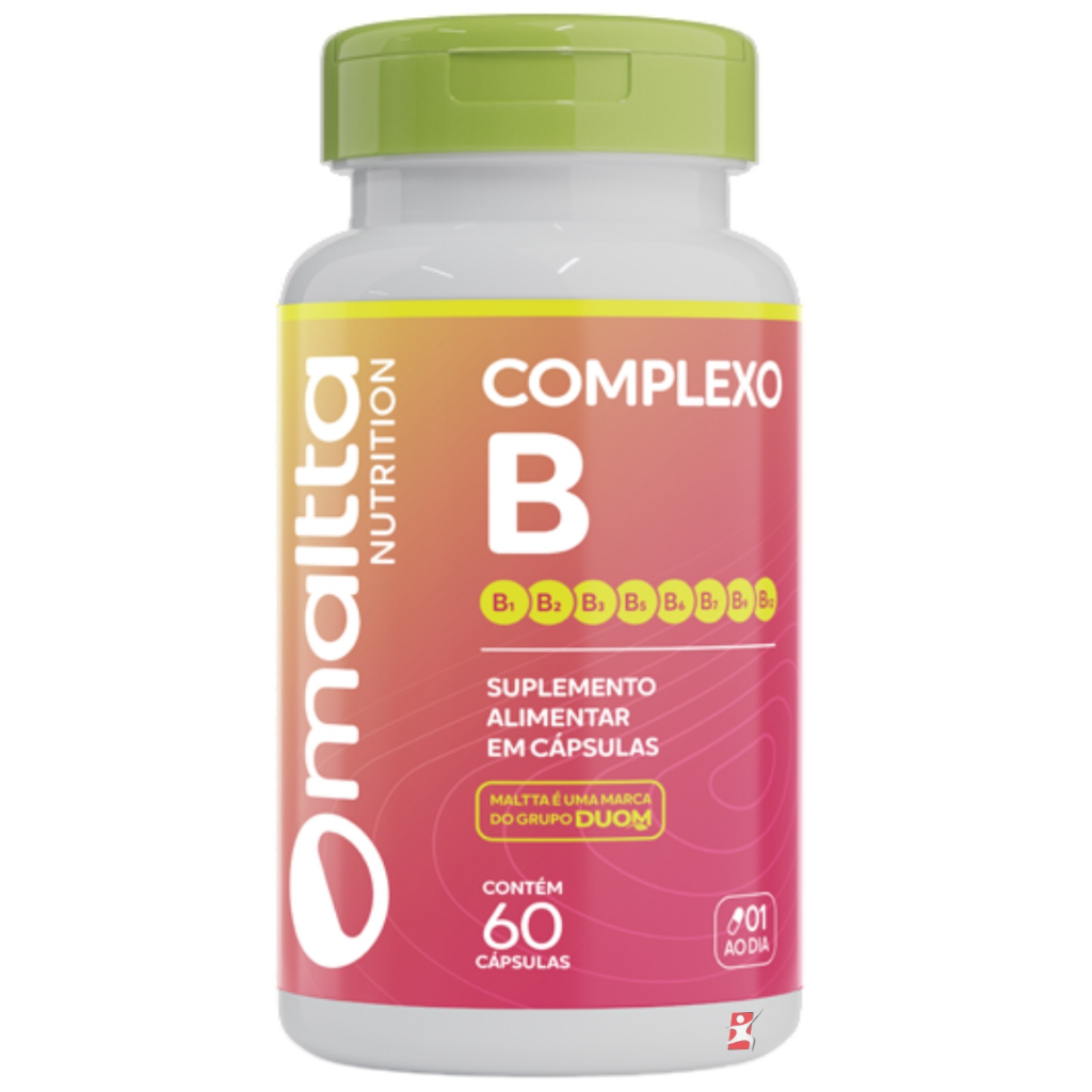 COMPLEXO B CONCENTRADO COM 8 VITAMINAS - B1, B2, B3, B5, B6, B7, B9 e B12 - 1 AO DIA 60 CÁPSULAS - MALTTA NUTRITION — imagem 2 de 2