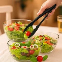 Jogo Tigela Vidro Saladeira Bowl Tropical Sobremesa Salada Servir Mesa Posta 3 Peças Ruvolo
