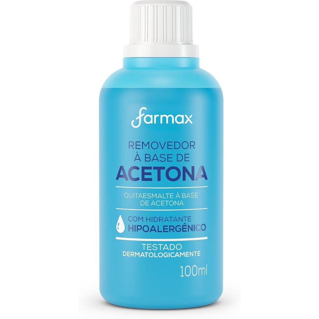 Removedor De Esmalte Farmax Com Acetona 200ml em Oferta na Shopee