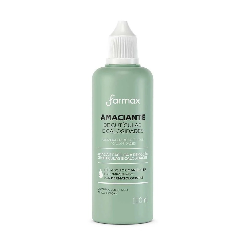 Amaciante Farmax de Cutículas e Calosidades 110ml em Oferta na Shopee
