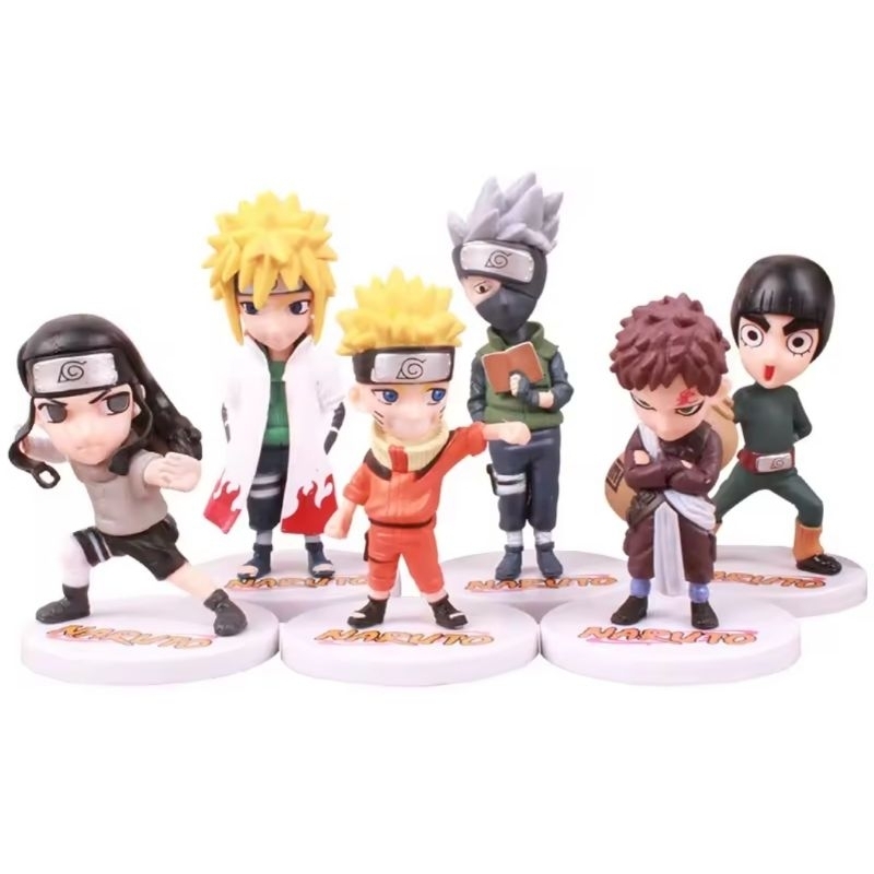 Bonecos Naruto, Action figures - Miniaturas Colecionáveis - Naruto, Gaara, Kakashi, Hyuga Neji, Rock Lee, Minato.