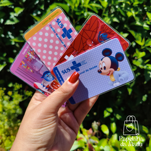 2 Cartão do SUS personalizado com foto ou tema em Oferta na Shopee