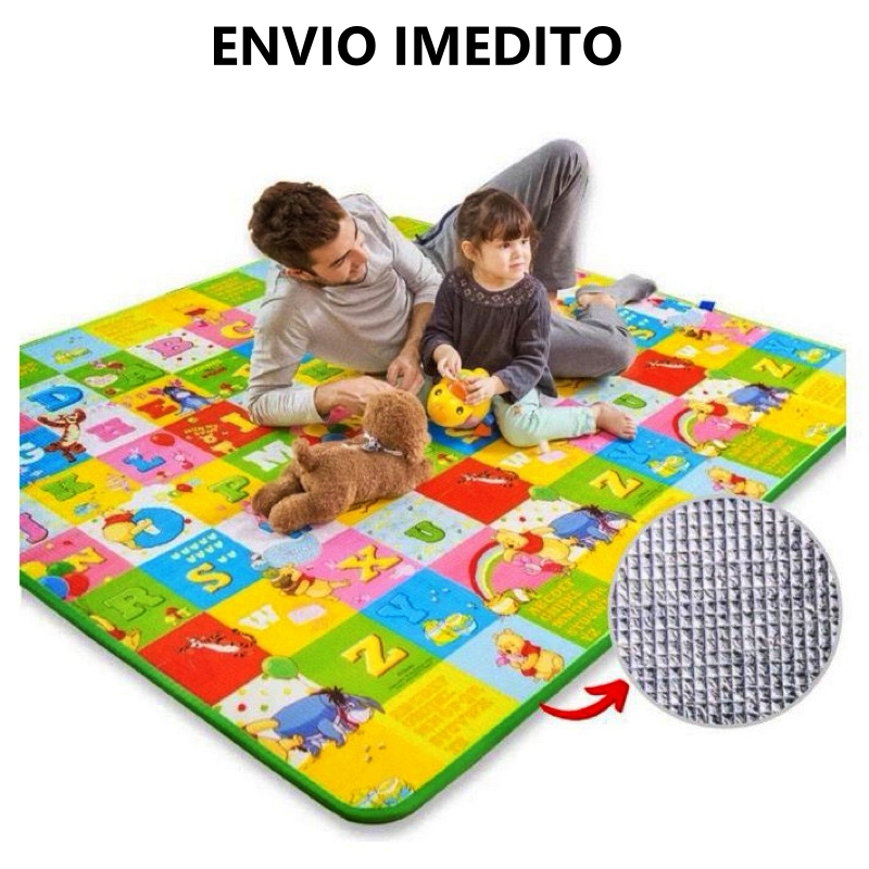 Tapete de Atividades  Infantil Térmico 0,90x1,20 Dobrável Educativo Bebê com Sacola