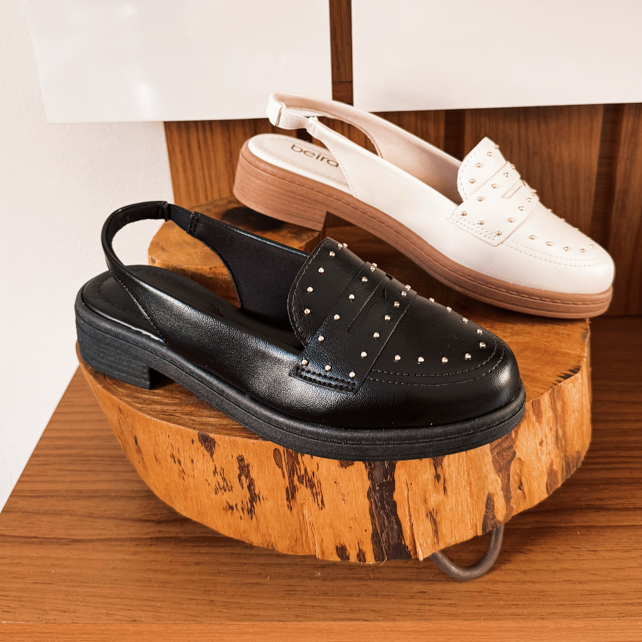 Mule Beira Rio Sapato Slingback Feminino Tachinhas 4312.107