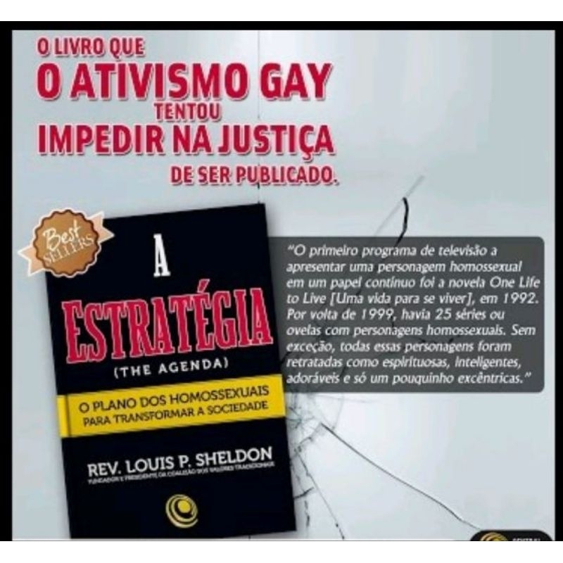 livro a estrategia o plano dos homossexuais para transfornar a sociedade