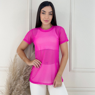 Blusa de Tule Feminina Treino Academia Fitness em Oferta na Shopee