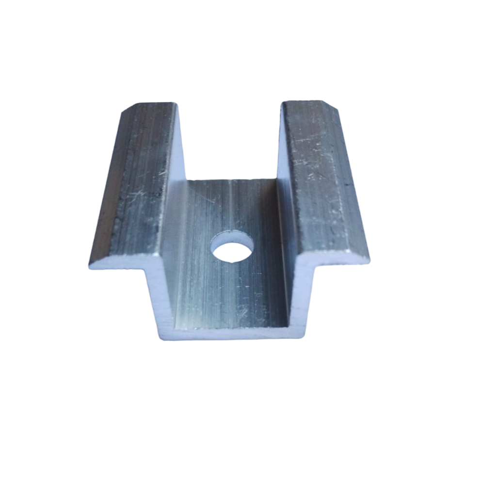 Kit c/ 10 Presilhas Grampos Intermediarios L25 S/ Parafusos para Painéis Placas Solares