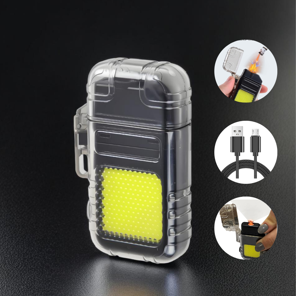 Isqueiro Elétrico LED Recarregável USB Design Ergonomico e Leve