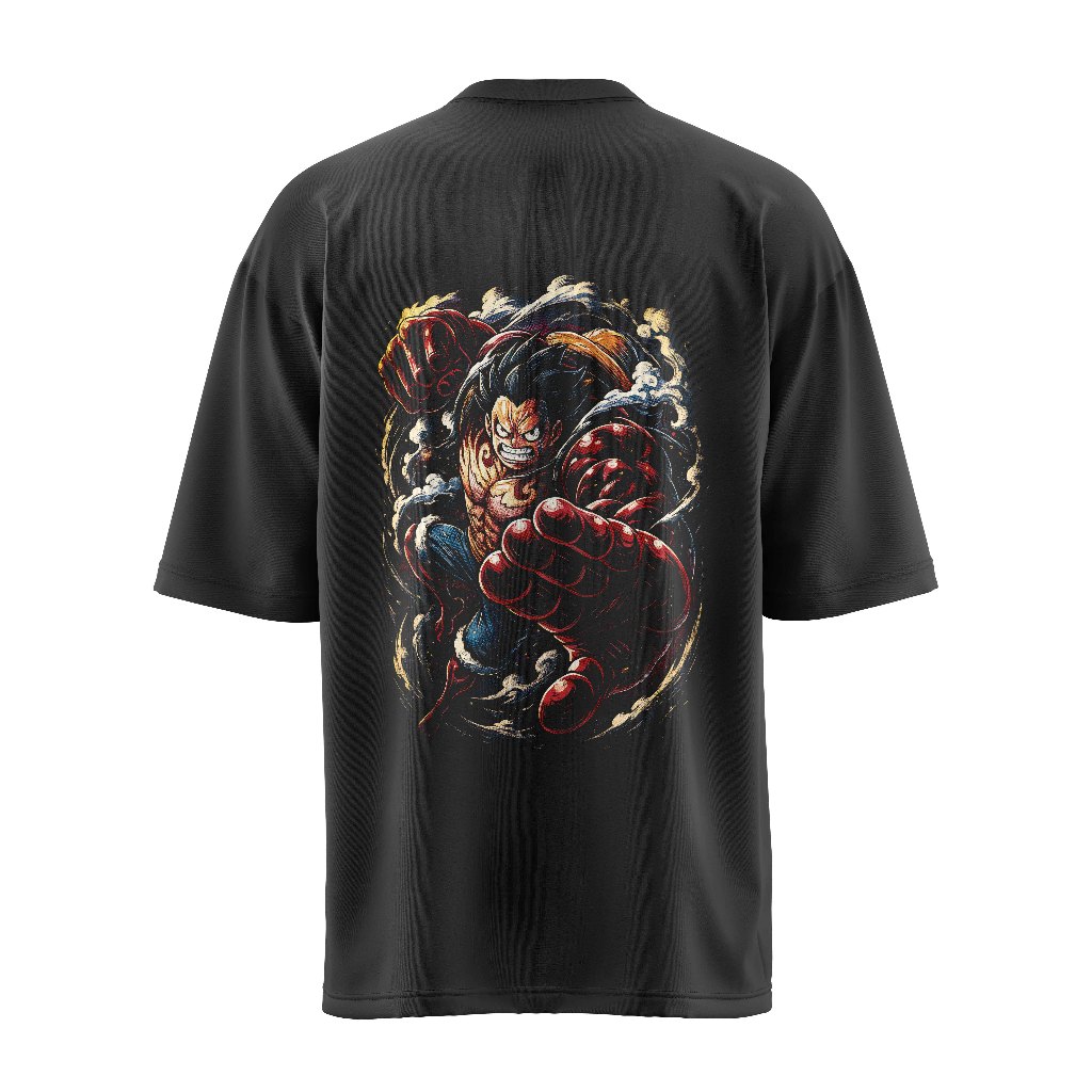 Camiseta Oversize One Piece Luffy Gear Fourth Algodão
