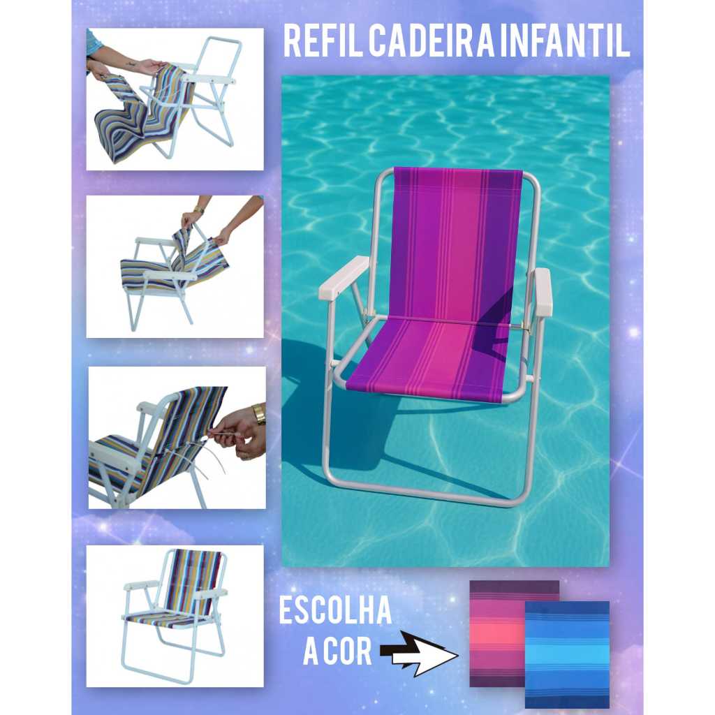 Refil Cadeira de Praia Infantil em Oferta na Shopee