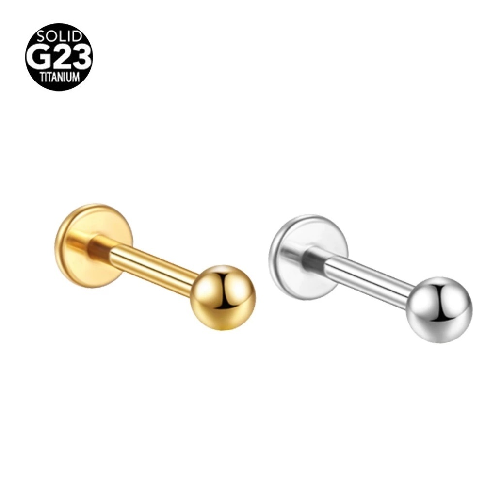 Piercing Titânio Labret Rosca Externa Helix Tragus Conch Nariz Boca Medusa em Oferta na Shopee