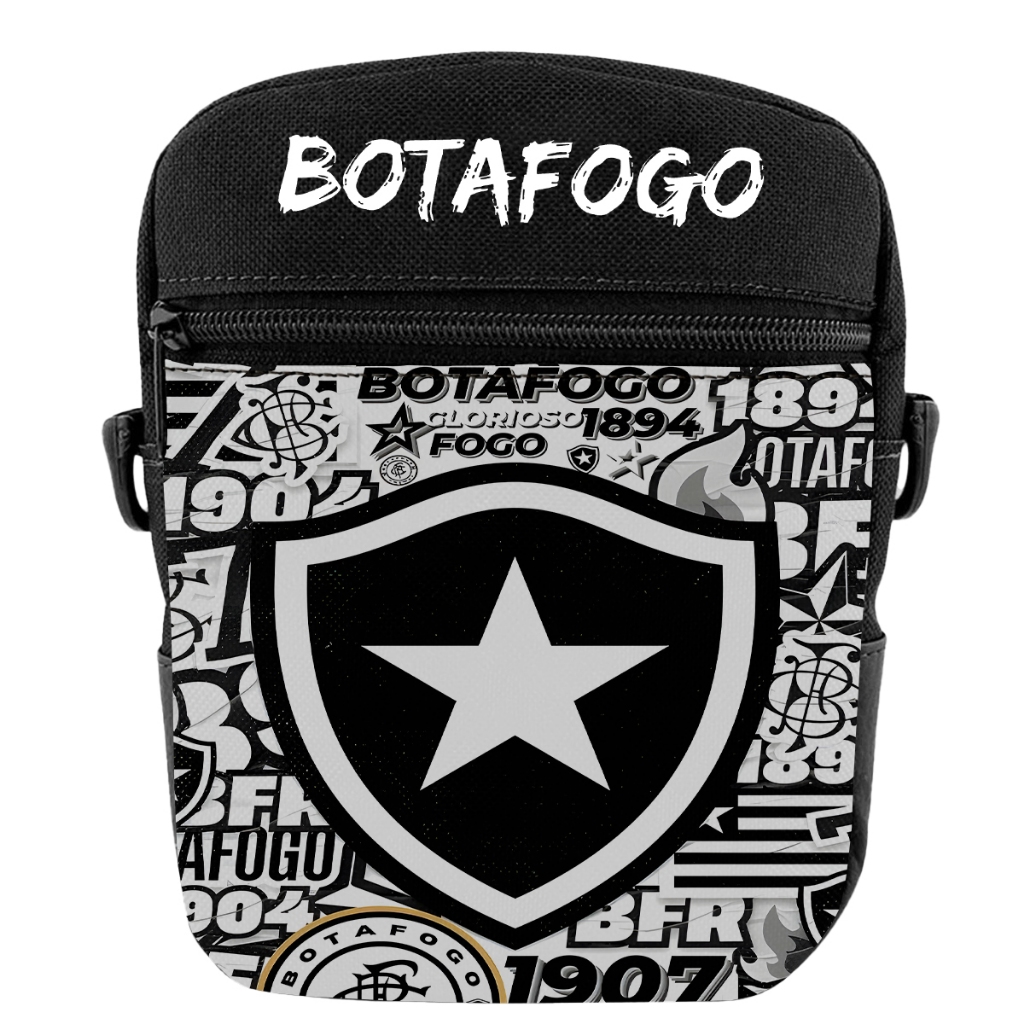 Shoulder Bag Time Futebol Botafogo RJ Pochete Viagem Necessaire Treino Esportiva Porta Celular Carteira