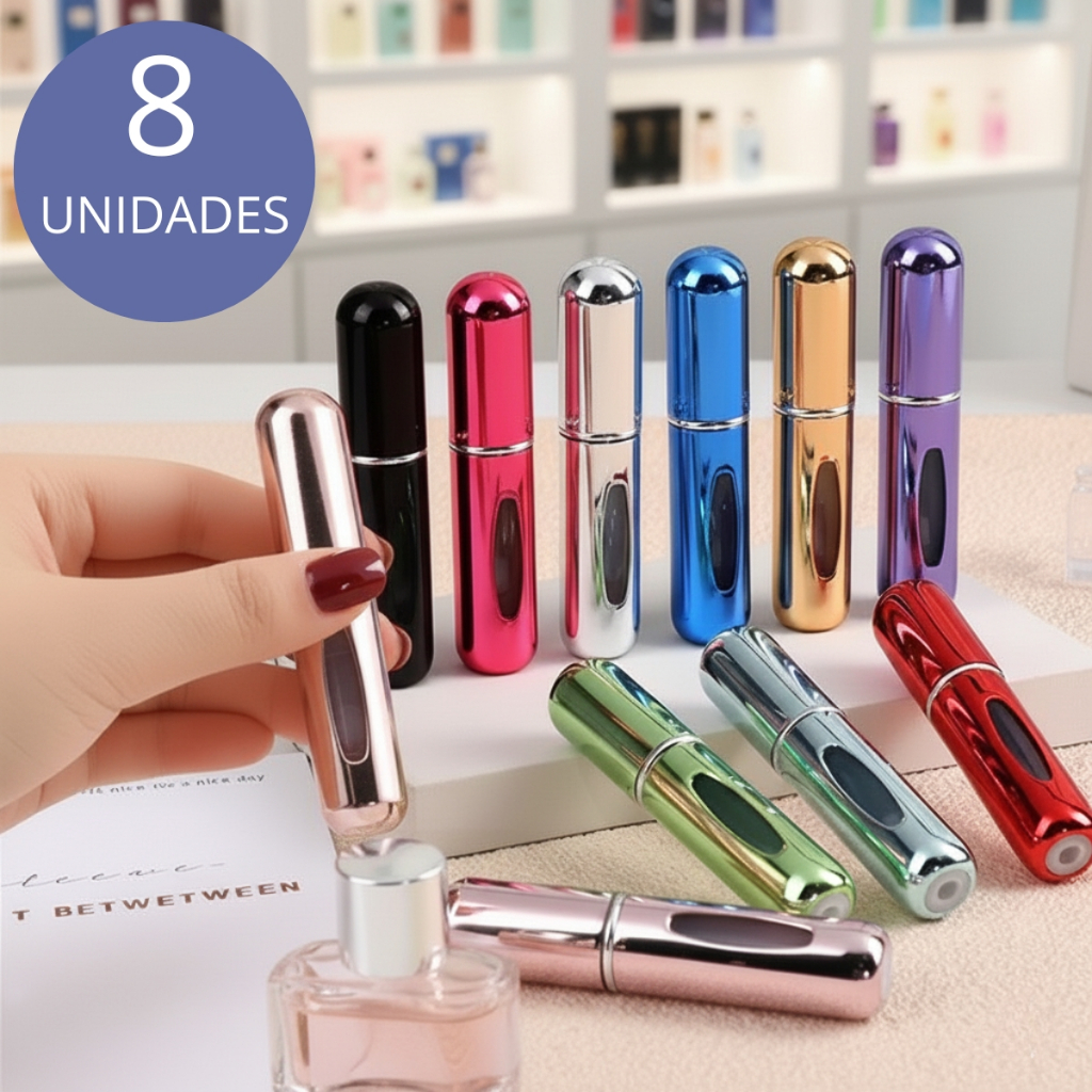 Porta Perfume Recarregavel Portatil Spray 5ml Frasco Viagem Recarregável Mala