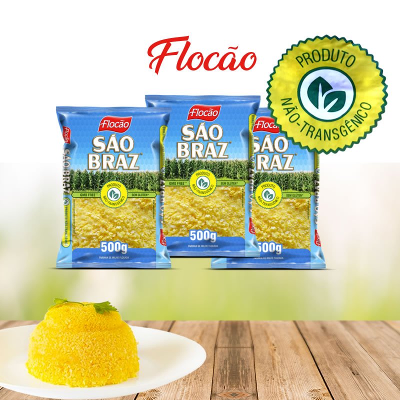 Cuscuz Natural Não Transgênico Flocão São Braz 500g