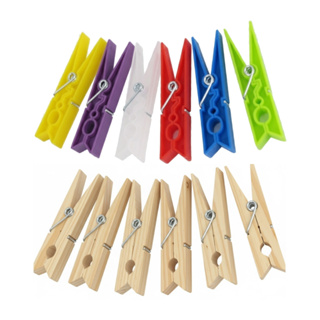 Kit 12 Prendedor Pregador de Roupas de Madeira/Plastico Alta Pressão em Oferta na Shopee
