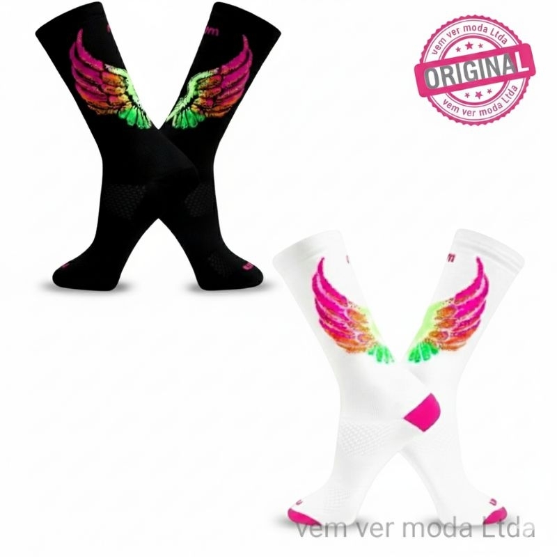 Meia Feminina Rikam Performance  para Ciclismo, Corrida, Bike e Academia em Oferta na Shopee