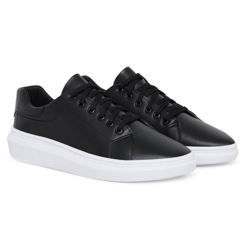 tênis preto masculino casual clássico confortável sapatenis sola alta sneaker promoção