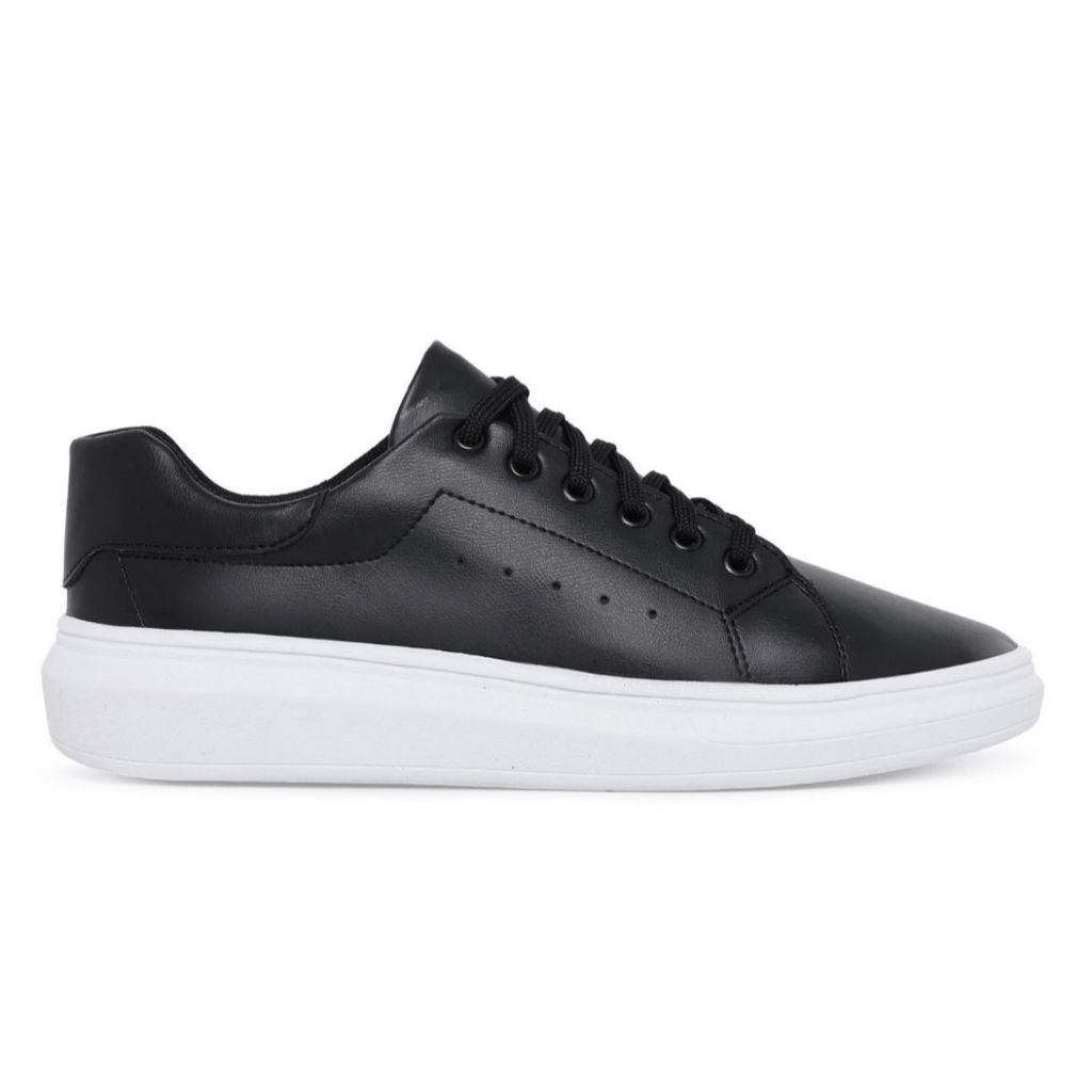 tênis casual clássico masculino confortável sapatenis preto sola alta promoção sneaker