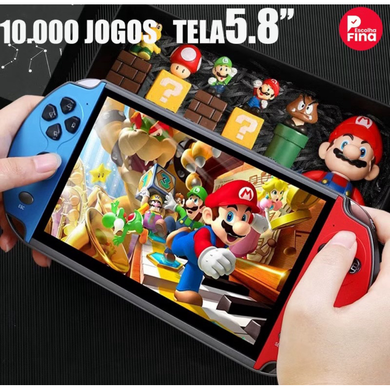 16GB 2025 Videogame Portatil Tela 5.8 /5.5 10000 Jogos Retro Console de Mão Memoria Expansivel