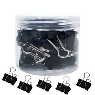 Binder Clip Preto de Metal Prendedor de Papel 15mm 19mm 25mm 32mm 41mm 51mm em Oferta na Shopee