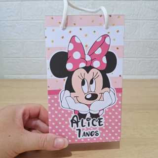 Sacolinha Personalizada MInnie Rosa PEGUE E MONTE - Sacolinha Personalizada Suspresa - Lembrancinhas em Oferta na Shopee