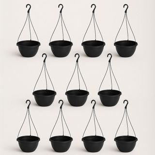 Kit 10 Vasos Cuia 21 Com Haste Alça Resistente na Cor Preta