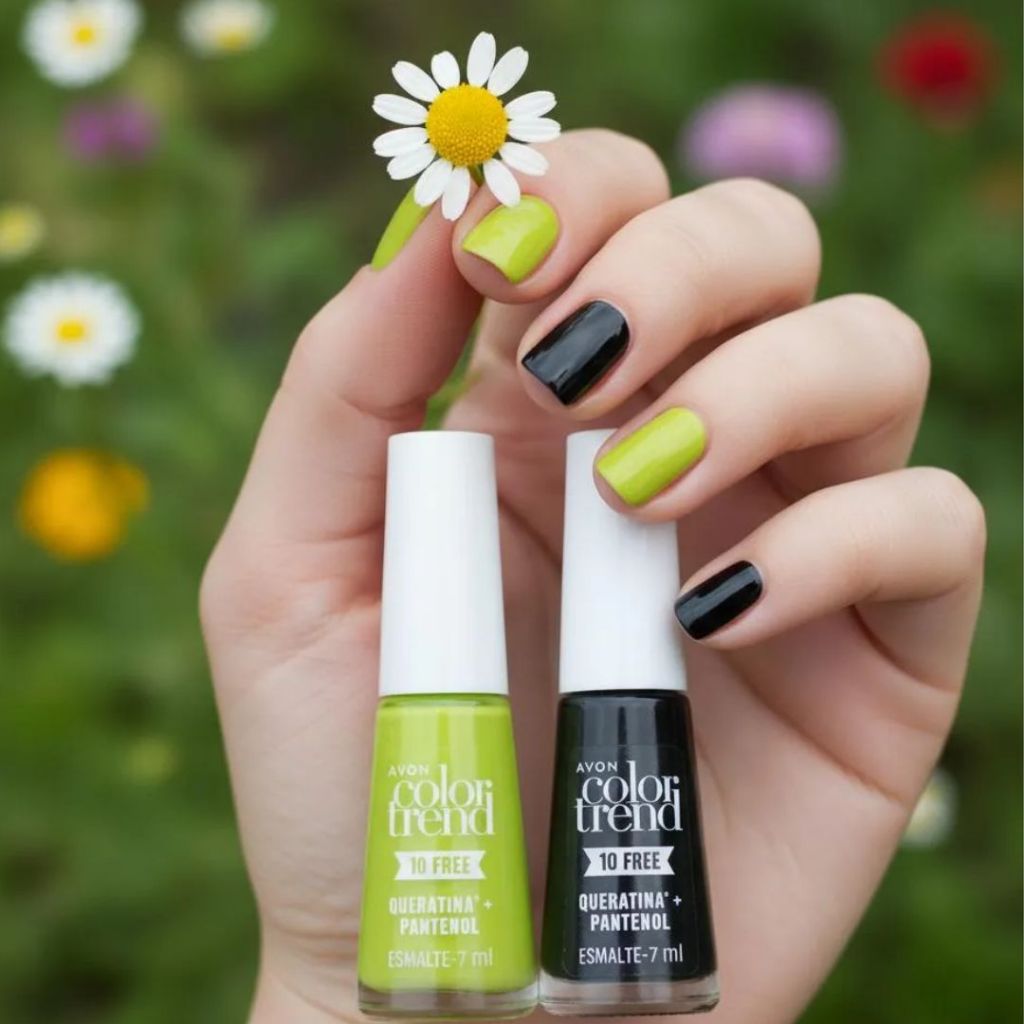 Kit 2 Esmalte Color Trend Doce Pistache + Preto Noite