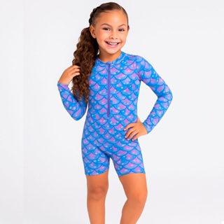Macacão Infantil Praia Banho Feminino Proteção Solar Uv Natação Surf Piscina 4 6 8 anos em Oferta na Shopee