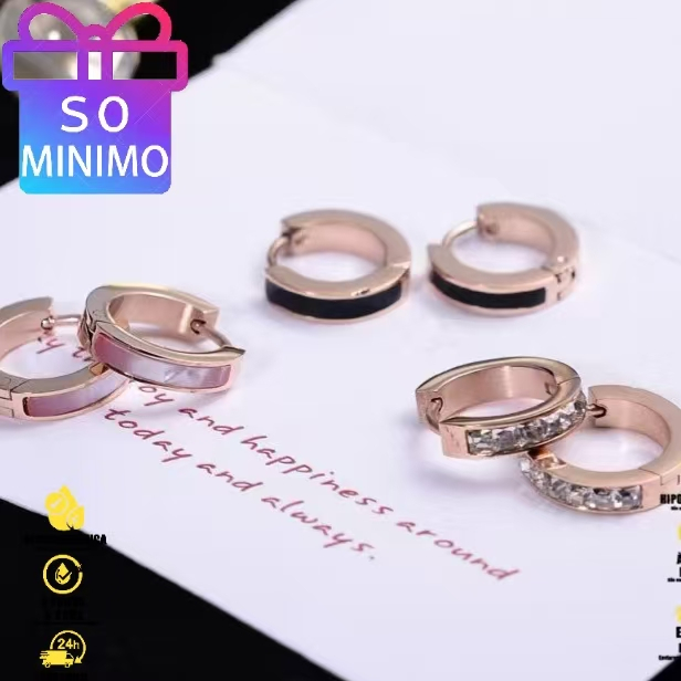 Brinco de Argola Quadrada Simples - Nova Moda 2018,  Namorada, Joia de Aço Titânio que Não Desbota