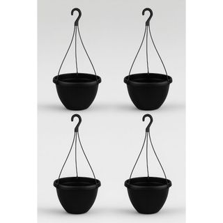 Kit 4 Vasos Cuia 21 Com Haste Alça Resistente na Cor Preta