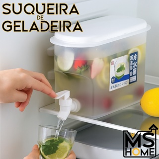 Suqueira Plastica Com Torneira Com tampa Para Geladeira Capacidade 3 Litros Para Agua Saborizada 3L em Oferta na Shopee