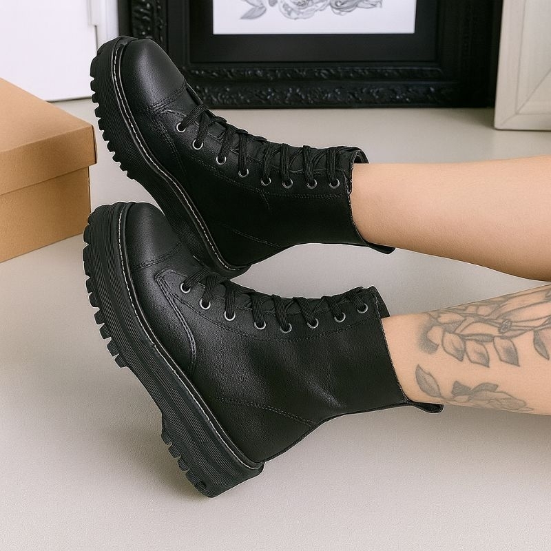 Bota Cano Curto Feminino Preto - Comprar com Melhor Preço em Botas