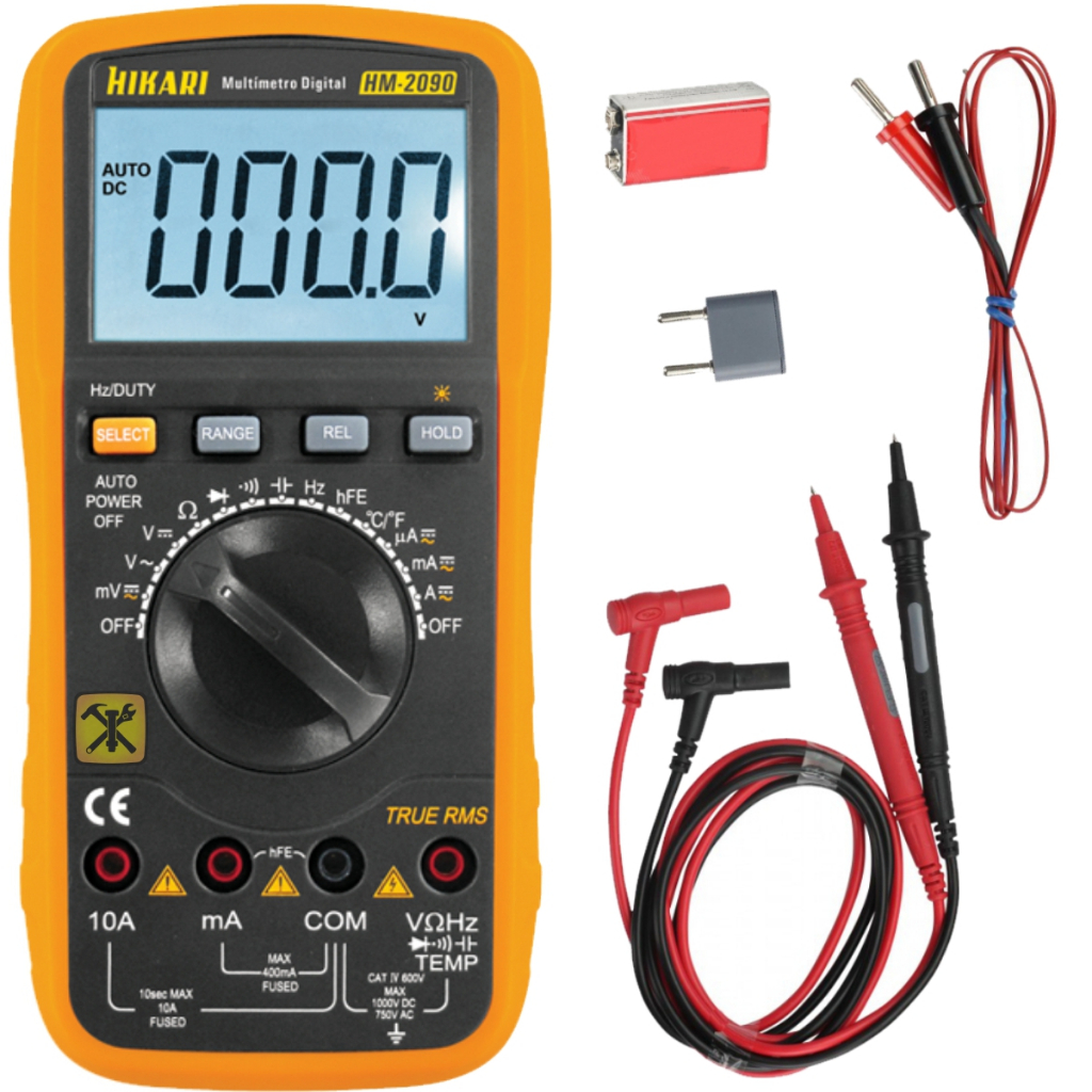 Multímetro Digital Profissional True Rms Hm-2090 Hikari Nf