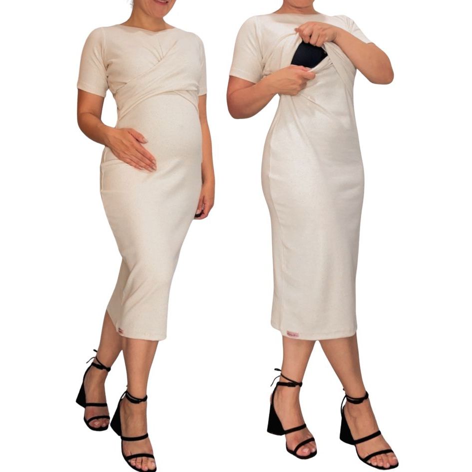 Vestido Gestante Abertura de Amamentação Discreta, Algodão, Linho e Elastano Do P ao GG ,Chá de Bebe, Chá Revelação em Oferta na Shopee