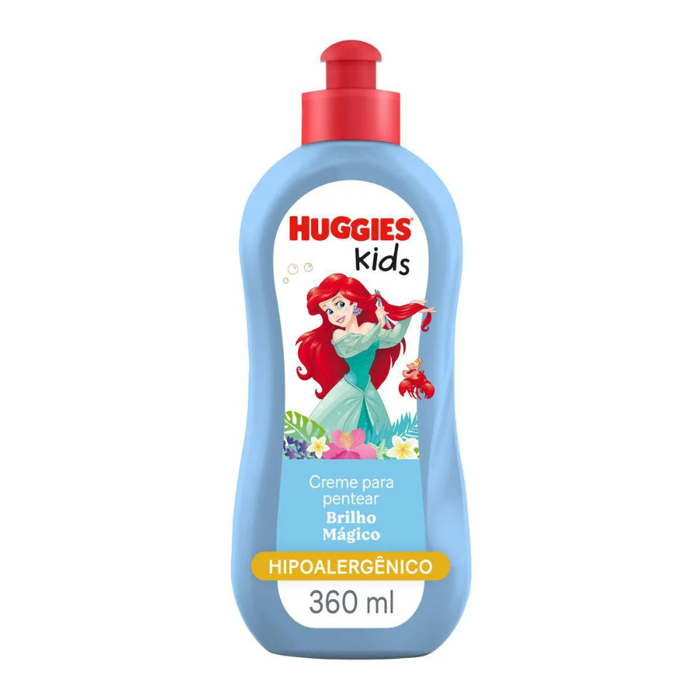 Creme para Pentear Infantil Huggies Kids Brilho Mágico 360ml | Ariel | Hipoalergênico e Desembaraçante