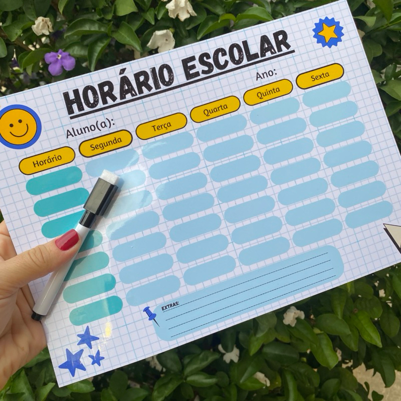 Quadro Lousa Planner 2026 ESCOLAR semanal/MAGNÉTICO/Acompanha Caneta Com Imã e apagador / PLANER em Oferta na Shopee