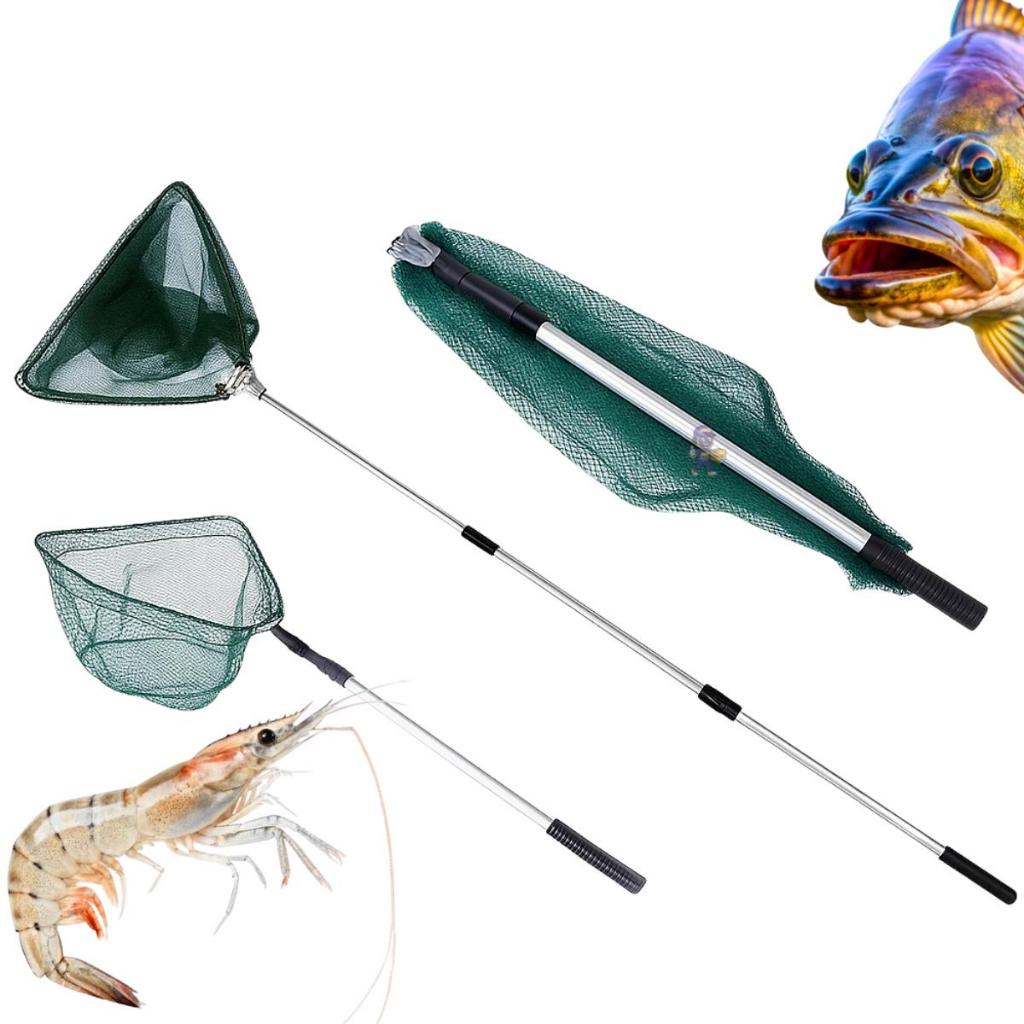 Passaguá  Retrátil  Para Pesca E Capura de Camarão Dobrável Alumínio 1,70 Metros