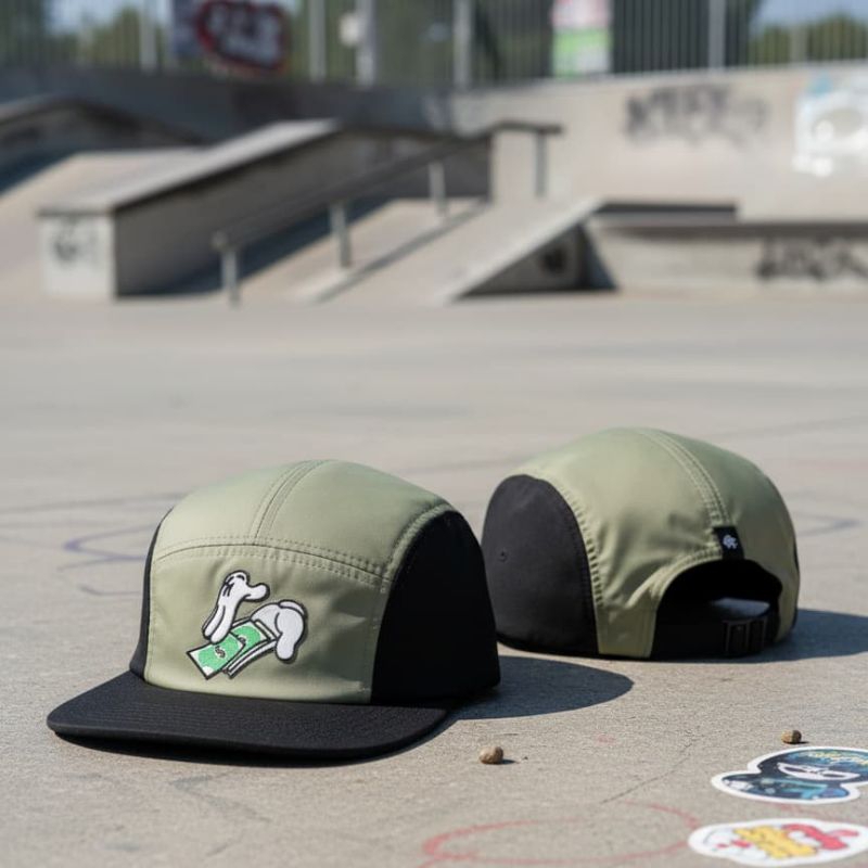 Boné Five Panel Anth Co Money Verde militar/Preto StrapBack - Dollar - Top - Lindo