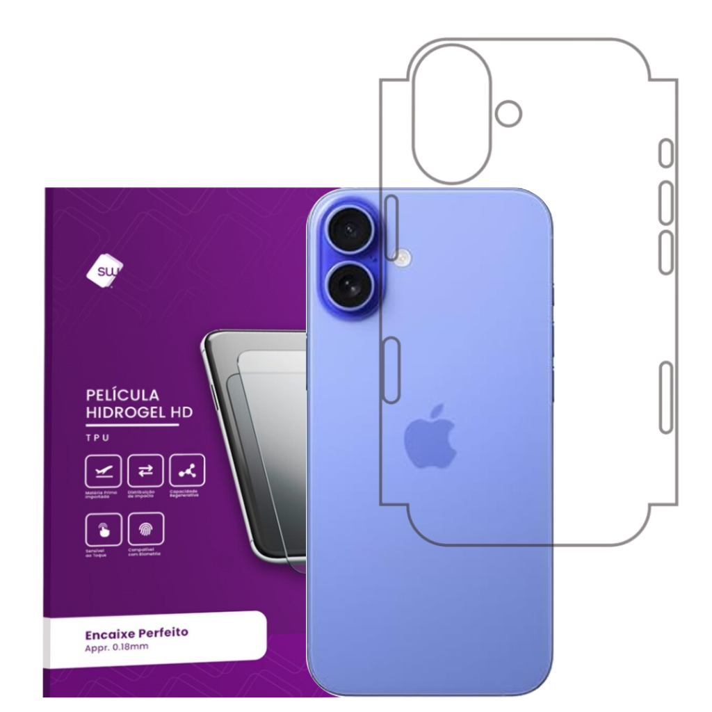 Película Hydrogel Hidrogel Hd Traseira C/ Bordas Laterais Para iPhone 16 - Modelos em Oferta na Shopee