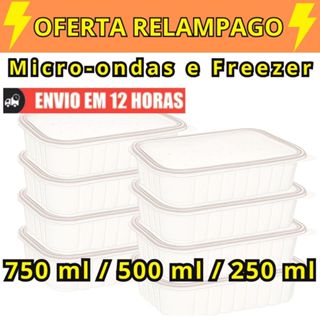 Kit 144 Potes de Marmita para Microondas e Freezer Descartável - Caixa Fechada Atacado em Oferta na Shopee